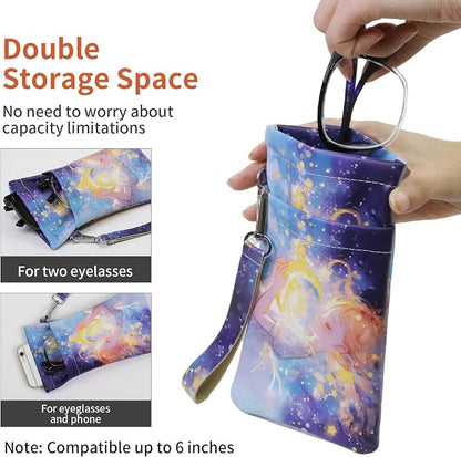 Double Eyeglass Case Soft Dual Glasses Case - Image 6