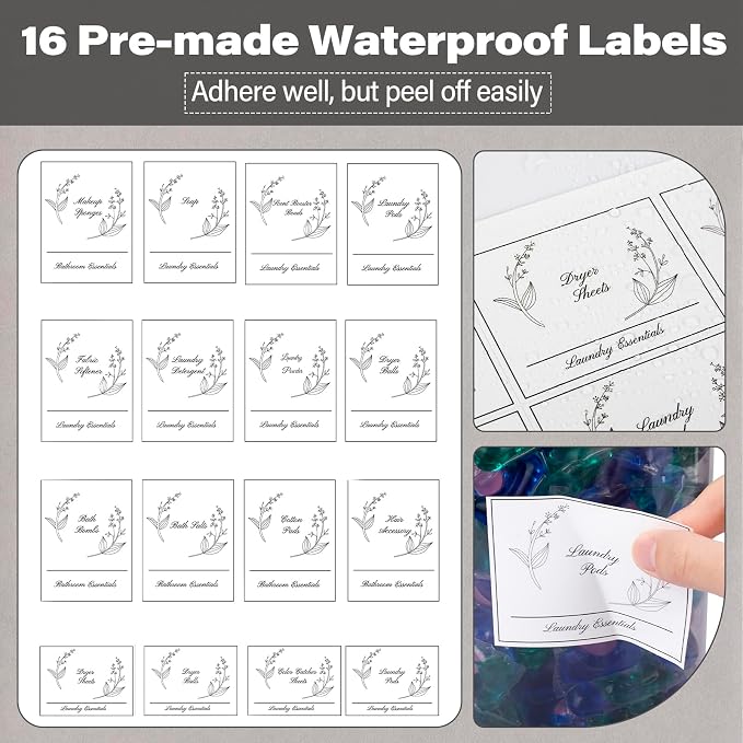 3 Pack Plastic Laundry Powder Container & Dryer Sheet Holder - Image 6