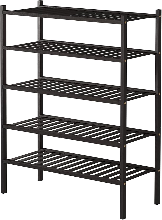 ROMGUAR CRAFT 5 Tier Bamboo Shoe Rack - Image 7