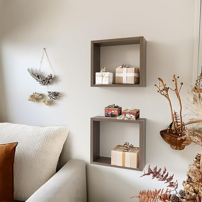 Cube Floating Shelves Set2, Display Shelves Wall Mount 7.75" D x 12.5" W x - Image 7
