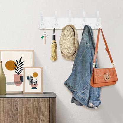 Coat Rack Wall Mount Coat Hooks Wooden Hat Rack - Image 4