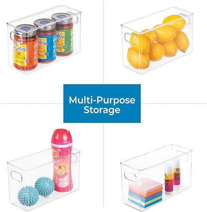 iDesign Slim Clear Plastic Storage Bin, Tall Narrow | Organizer, - Image 4