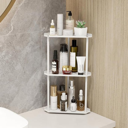 3 Tier Bathroom Counter Organizer, Vanity Organizer Corner Shelf, Makeup - Image 2