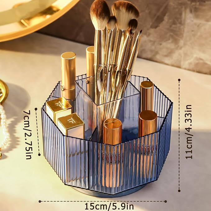 LINFIDITE 360°Rotating Makeup Organizer Holder Cosmetic Display Case Clear - Image 3