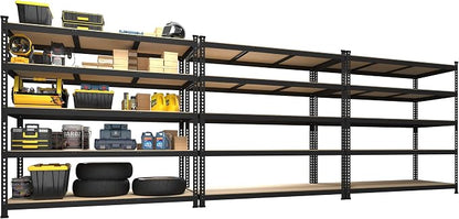 PrimeZone 3 Pack Heavy Duty Adjustable 5 Tier Garage Storage Shelves by PrimeZone