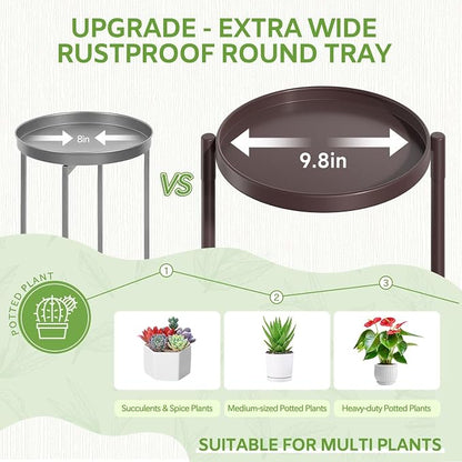 iDavosic.ly 5 Tier Large Plant Stand Indoor, 10 Inch Wide Tall Corner Metal - Image 3