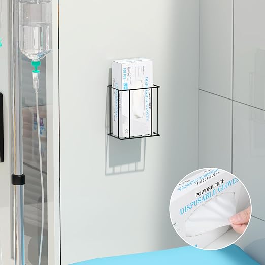 Magnetic Glove Box Holder Wall Mount, Disposable Glove Dispenser, Metal Rubber - Image 2