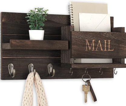 Lwenki Mail Organizer for Wall Mount – Key Holder by Lwenki