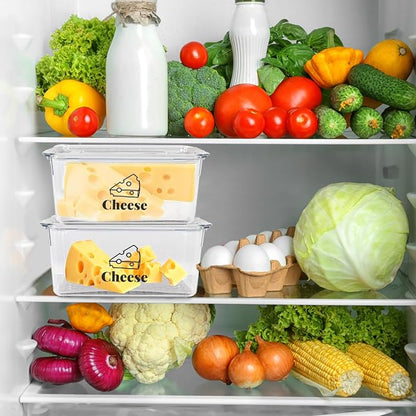 Cheese Container Airtight with Draining Basket Cream Cheese Sliced Cheeses Box - Image 5