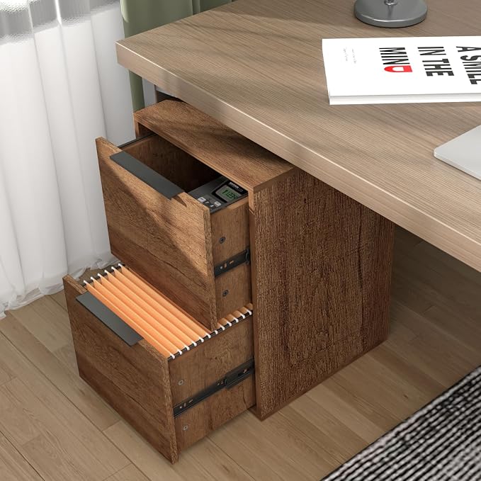 LUCYPAL 2 Drawer File Cabinet, Wood File Cabinets - Image 8