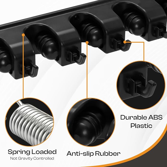 Heavy Duty ABS Plastic Broom Holder - Image 2