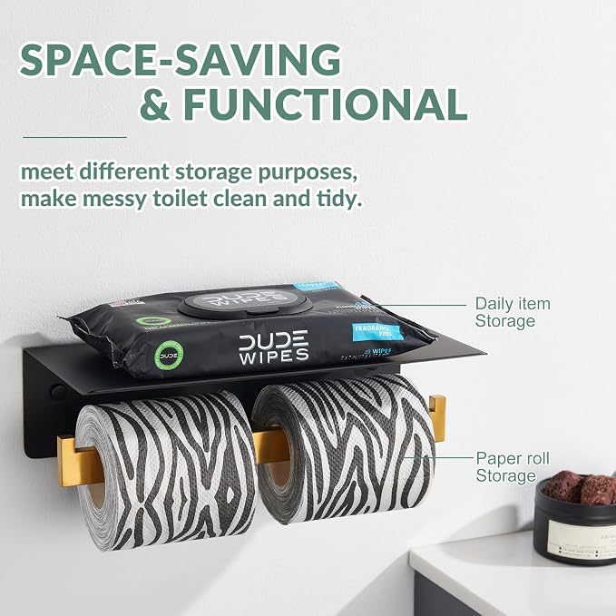 APLusee Double Toilet Paper Holder - Image 2