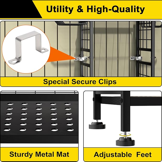 3 Tier Garden Tool Organizer, Garage Storage and Organization, Metal Yard Tools - Image 5