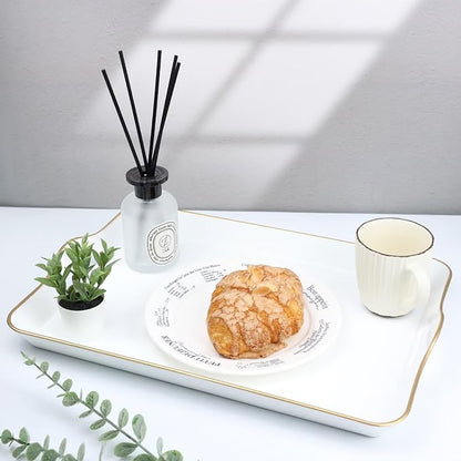 Spsyrine White Decorative Serving Tray - Image 2