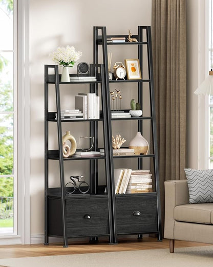 Furologee 6 Tier Ladder Shelf, Ladder Bookshelf - Image 8