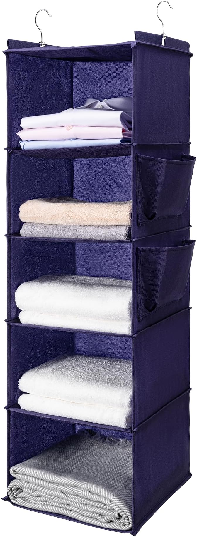 BOOMIBOO Hanging Closet Organize and Shelves, 5-Hanging Shelf by BOOMIBOO