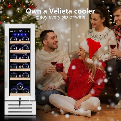 12 Inch Wine Cooler Refrigerator, Mini Wine Fridge 18 Bottle Capacity, Built-in - Image 6
