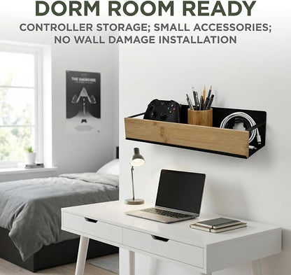 Wall Mount Organizer, Adhesive Metal Shelf - Image 4