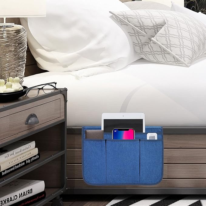 Bedside Caddy Bedside Storage Organizer Magazine Phone Tablet iPad Remote Holder - Image 6