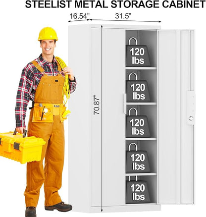 Metal Locking Cabinet, Heavy Duty Tall Cabinet - Image 3