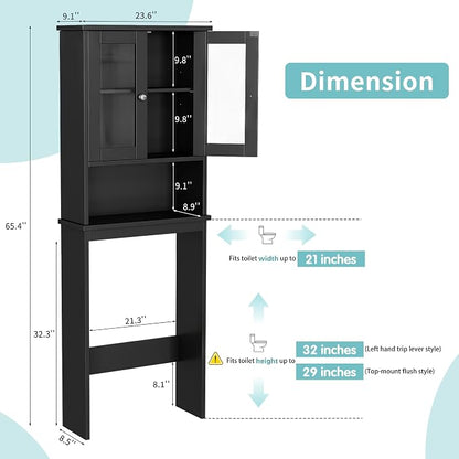 Shintenchi Over The Toilet Storage Cabinet, Bathroom Shelf Organizer - Image 2