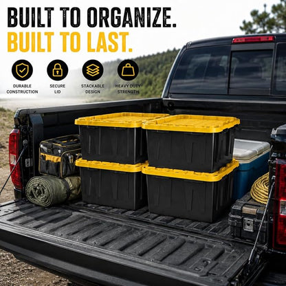 4-Pack Heavy Duty Storage Totes - Image 3