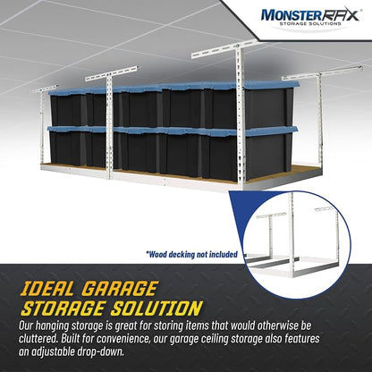 MonsterRax 4x8 Overhead Garage Storage Rack Frame Kit - Image 4