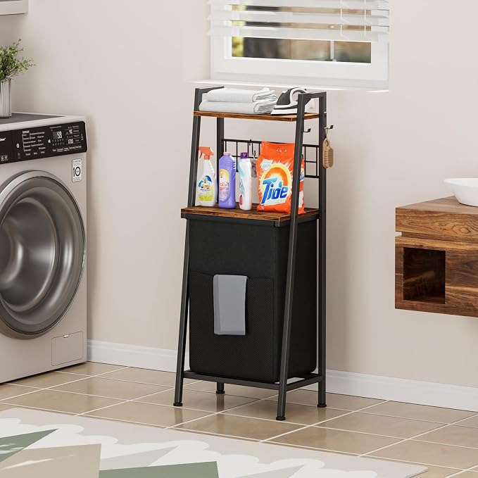 Furnulem Laundry Hamper, Vertical Laundry Basket - Image 3
