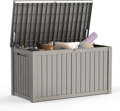 Mars Villa 180 Gallon Outdoor Storage Box, Large Resin Deck Box Waterproof by MarsVilla
