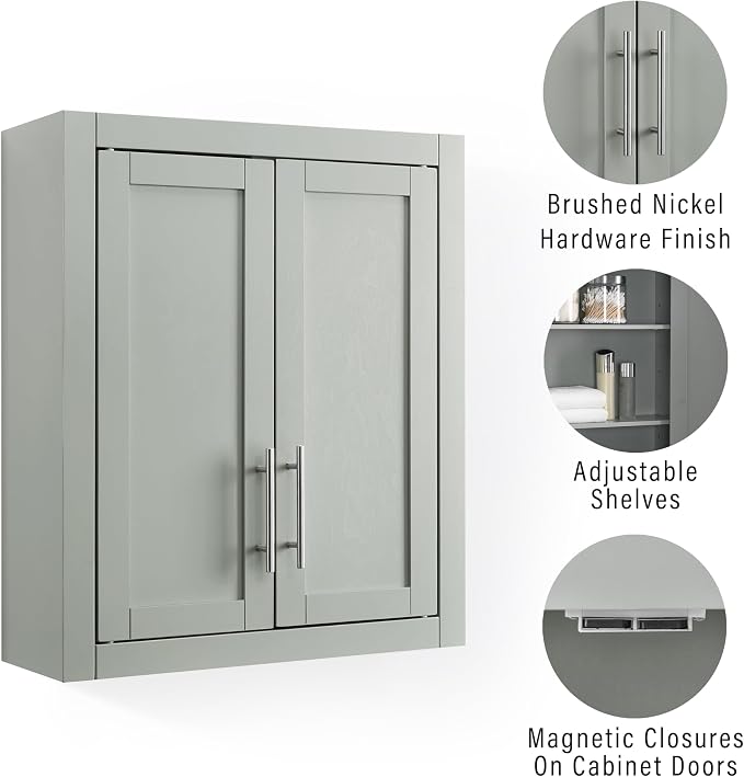 Crosley Furniture Savannah Wall Mounted Bathroom Storage Medicine Cabinet - Image 7