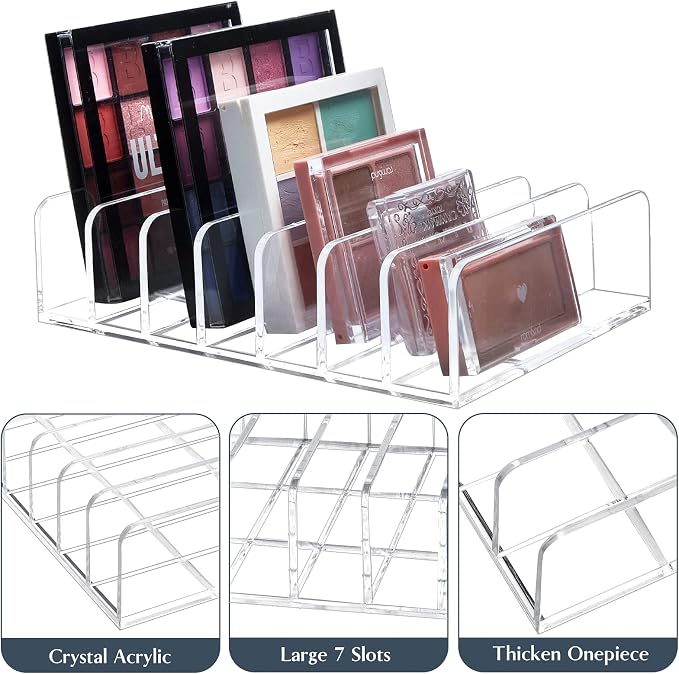 TUZAZO 2 Pack Acrylic Eyeshadow Palette Makeup Organizer - Image 3