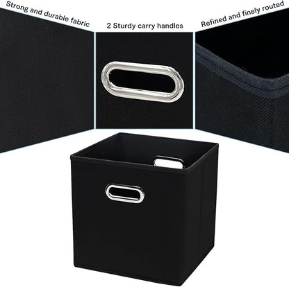 Fabric Cubby Storage Bins, Cube Organizer Bin Foldable Storage Boxes - Image 7