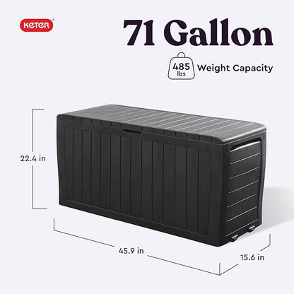 Keter Marvel Plus 71 Gallon Resin Deck Box-Organization and Storage - Image 2