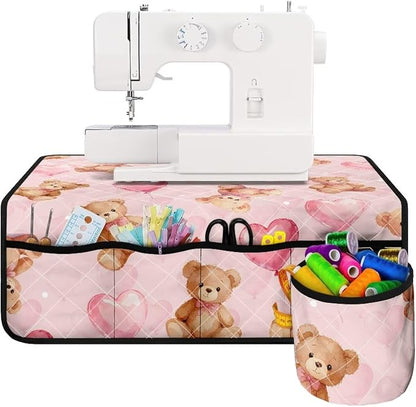Teddy Bear Heart Balloon Sewing Machine Mat Sewing Machine Carrying Pad Reduce by Unknown