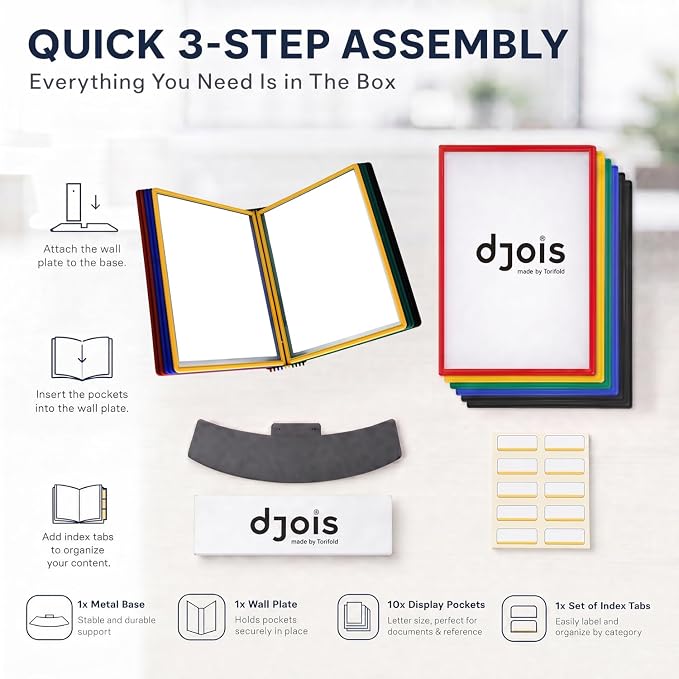 Tarifold Desktop Reference & Display System, 10 Double-Sided Pockets, 20 Sheet - Image 4