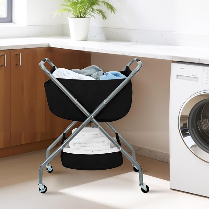STORAGE MANIAC Collapsible Laundry Cart - Image 9