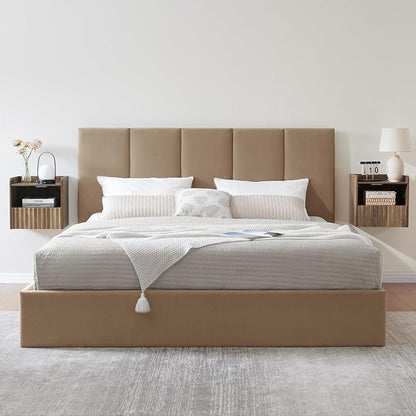 Modern Fluted Floating Nightstand Wall Mounted - Image 7