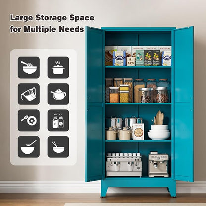 Metal Pantry Cabinet, Living Room, Dining Room, Bathroom and Home - Image 3