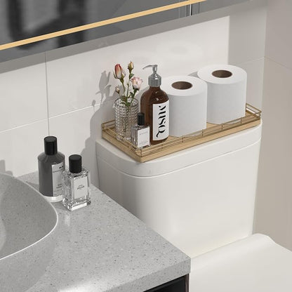 Oak Bathroom Toilet Tank Tray, Vanity Tray - Image 2