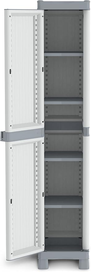 Terry, Base 2350 RUW, Cabinet 1 Door, 4 Shelves. Color: Gray, Material: Plastic - Image 4