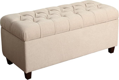 Homepop Home Decor | Tufted Ainsley Button Storage Ottoman Bench by HomePop