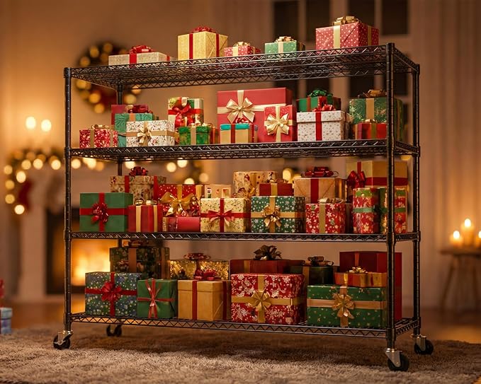 PrimeZone 48" W x 24" D x 81" H Heavy Duty Wire Storage Shelves - Image 9