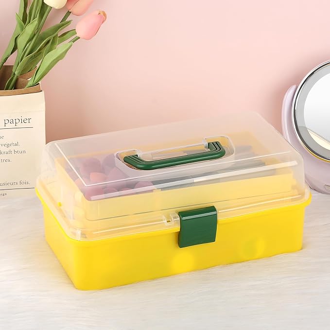 BTSKY 3-Layer Plastic Dividing Storage Box Craft Organizer - Image 6