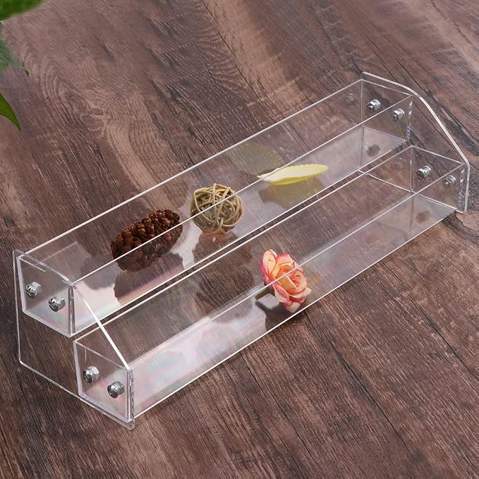 Nail Polish Organizer, 2 Tier Clear Acrylic Nail Polish Holder, Trapezoid Nail - Image 2
