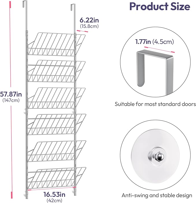 SWTYMIKI Over the Door Shoe Organizer - Image 2