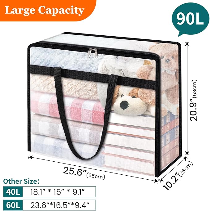 TasticTotes 8 Pack Clear Storage Bags - Image 2