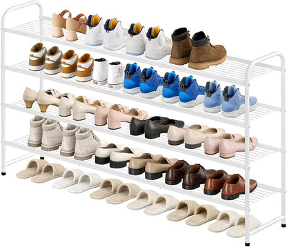 KEETDY 4-Tier Long Shoe Rack for Closet Floor, Wide Shoe Organizer Storage by KEETDY