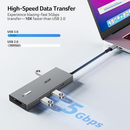 Acer USB-C Docking Station Dual Monitor, 9-in-1 Laptop Dock - Image 7