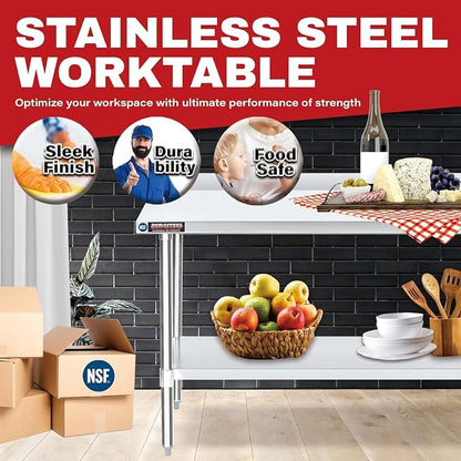 DuraSteel NSF Stainless Steel Table - Image 2