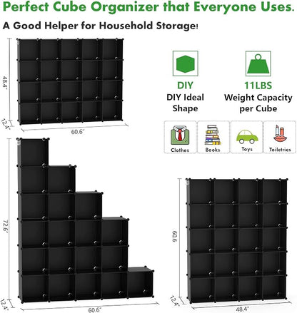 C&AHOME Cube Storage Organizer, 20-Cube Shelves Units, Closet Cabinet, DIY - Image 2